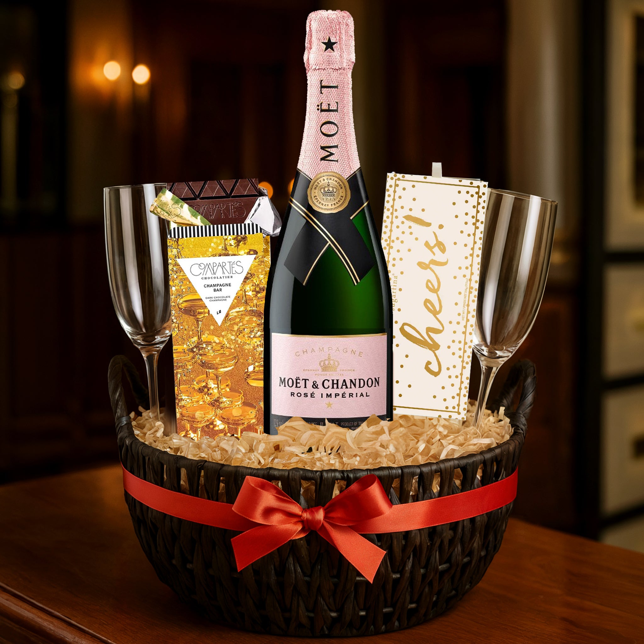 Moët & Chandon Gift Basket – Bottle Engraving