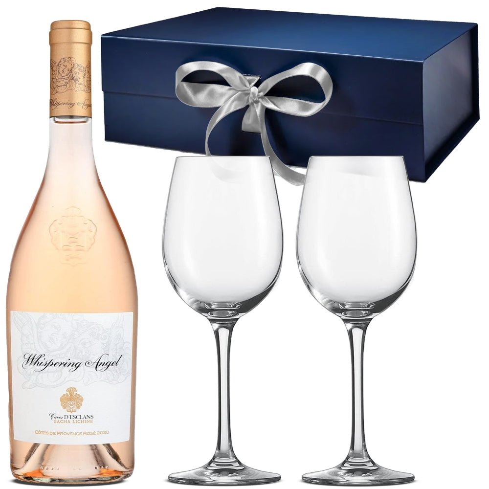 Chateau d'Esclans Whispering Angel Rose Gift Set with Free Wine Glasses Engraving - Bottle Engraving