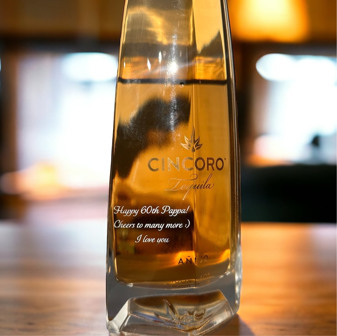 Cincoro Añejo Tequila - Bottle Engraving