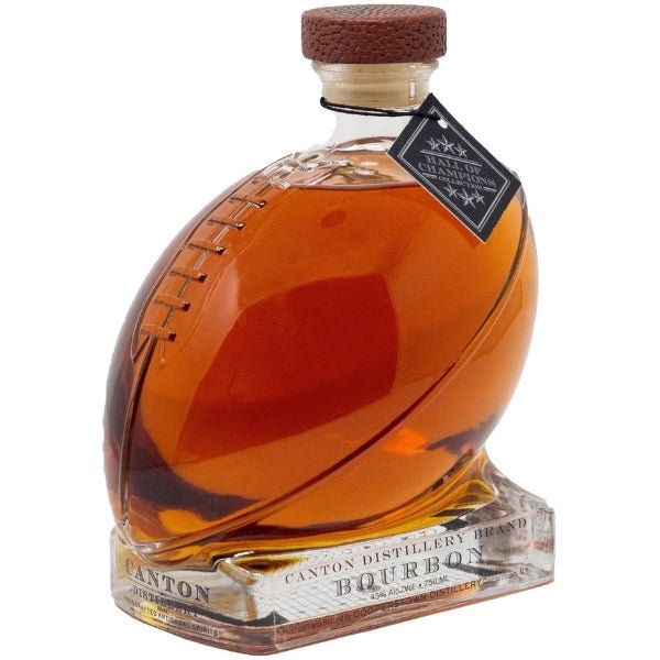 Cooperstown Hall of Champion's Canton Football Bourbon Whiskey - Bottle Engraving