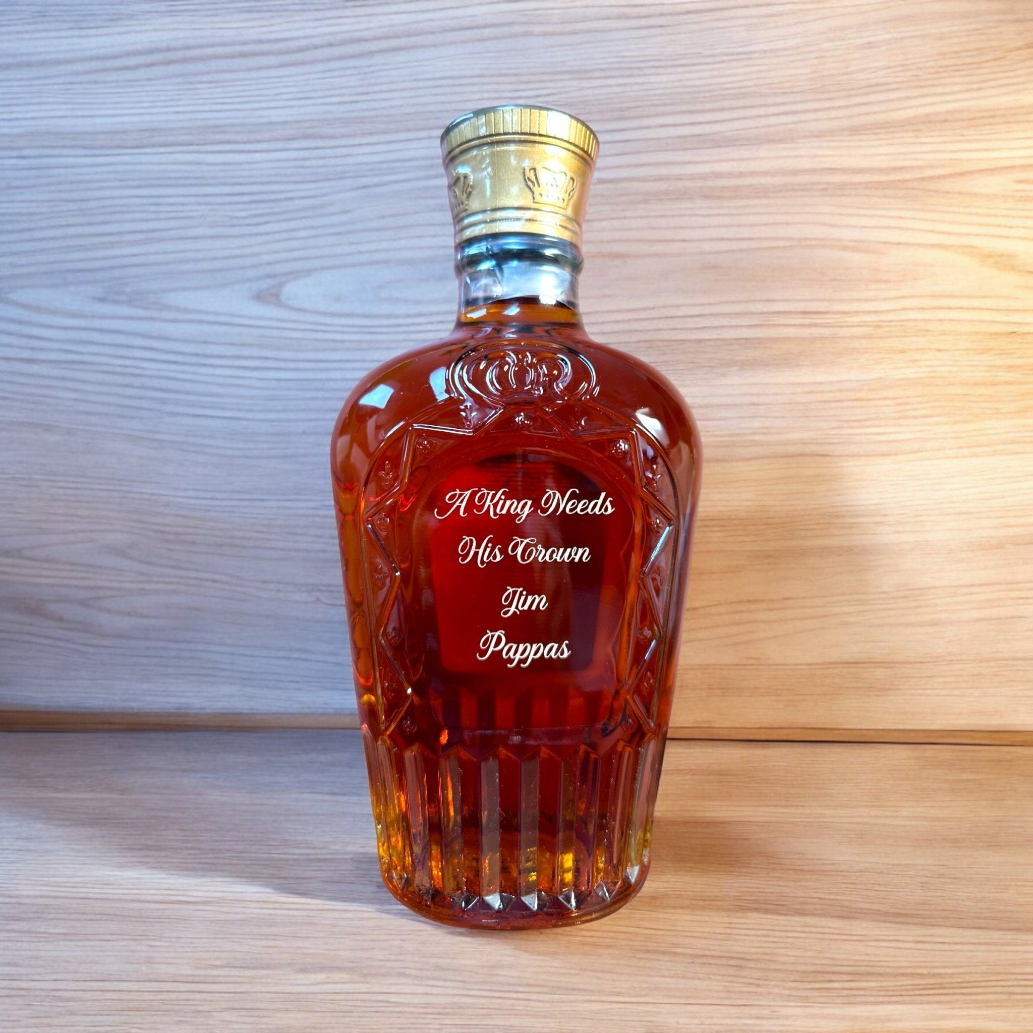 Crown Royal Apple Flavored Canadian Whiskey - Bottle Engraving