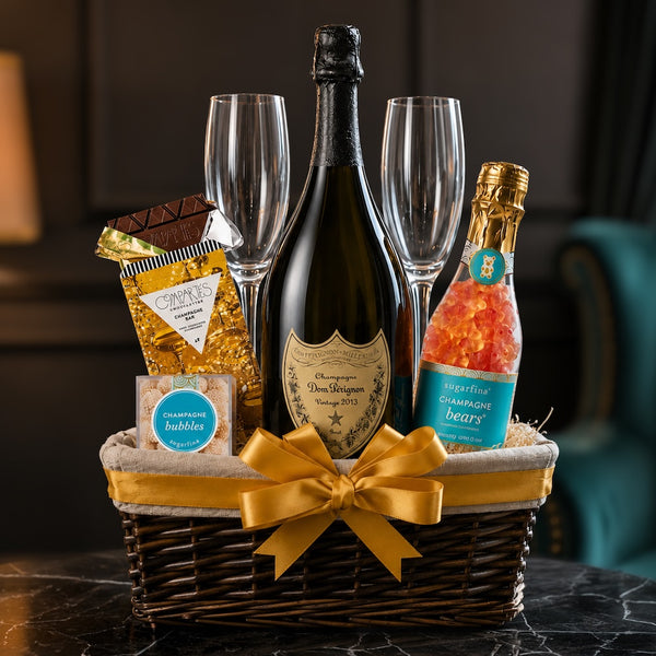Dom Perignon Gift Basket – Bottle Engraving