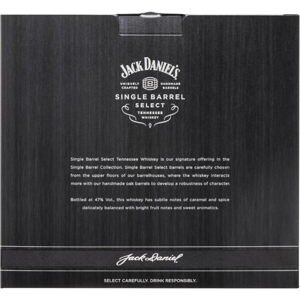 Jack Daniel's Single Barrel Select with Glencairn Crystal Nosing Rock Glass - Bottle Engraving