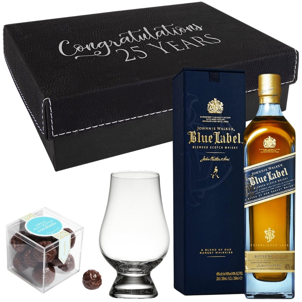 Johnnie Walker Blue Label Blended Scotch Whiskey 200ml Bottle Gift Set - Bottle Engraving