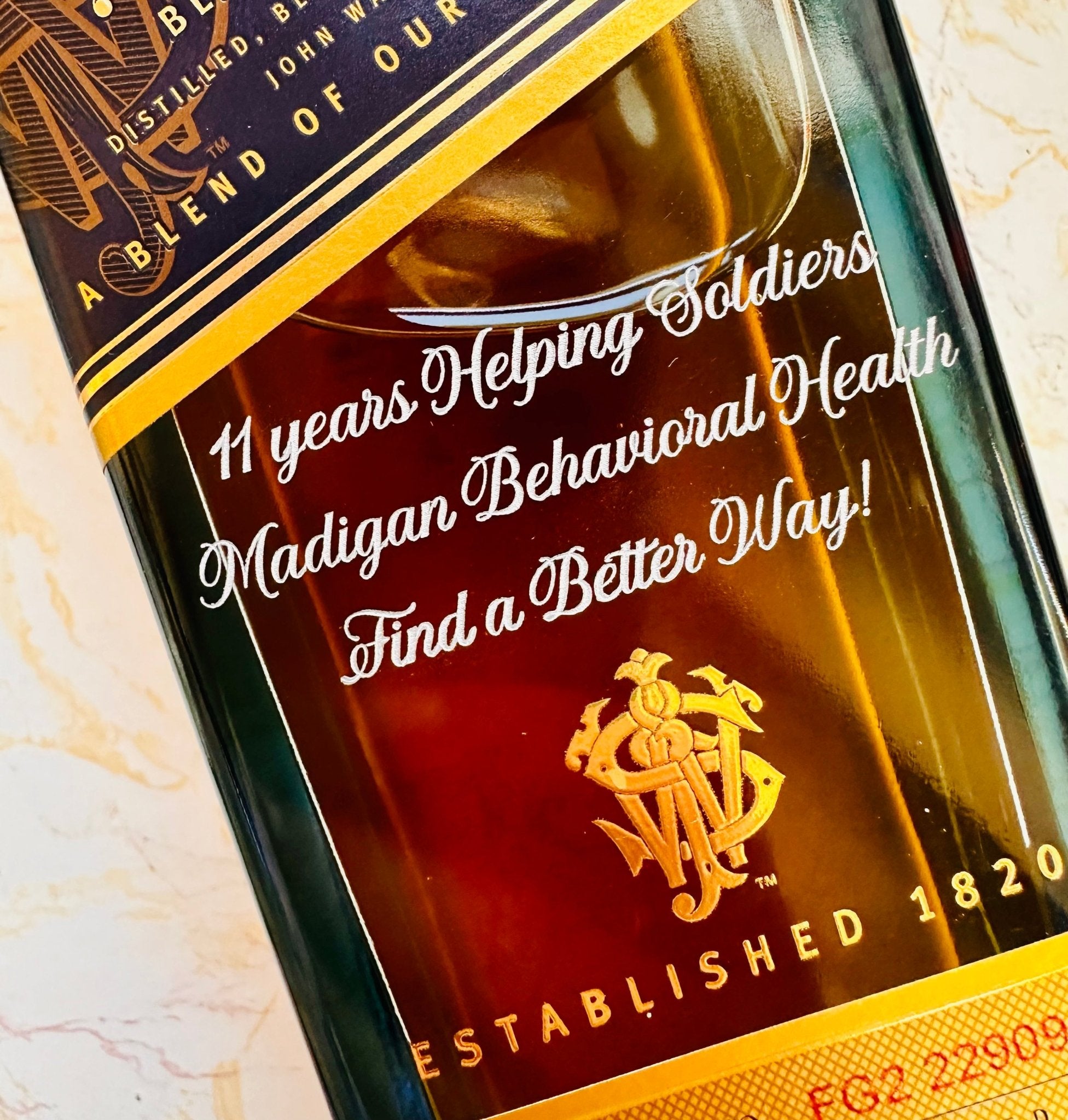 Johnnie Walker Blue – Bottle Engraving