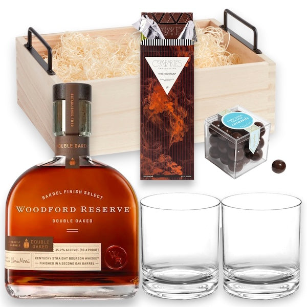 Woodford Reserve Double Oaked Bourbon Whiskey Gift Basket