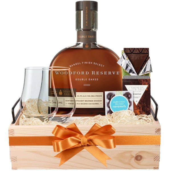 Woodford Reserve Whiskey Gift Basket - Bottle Engraving