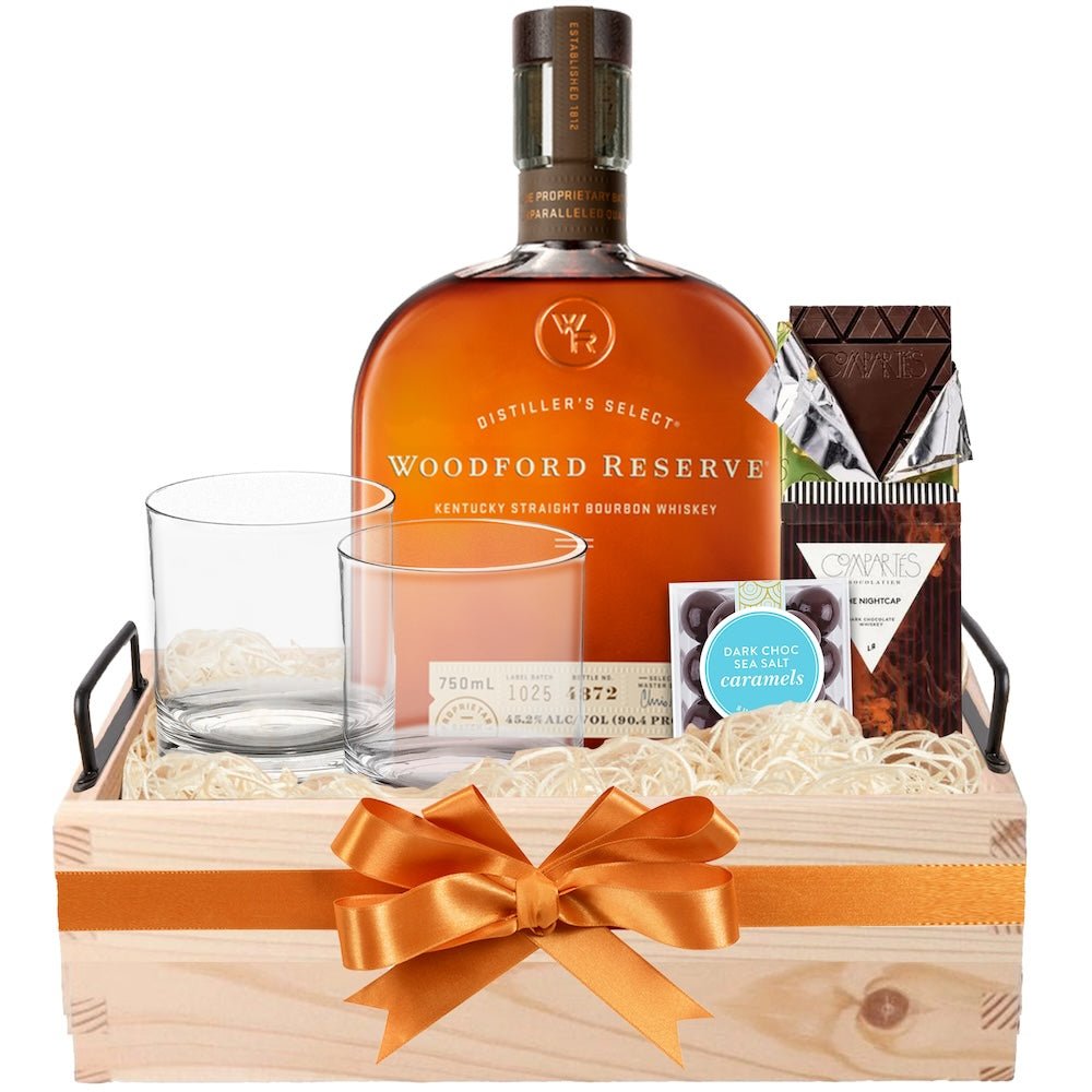 Woodford Reserve Whiskey With Glasses Gift Set - Bottle Engraving