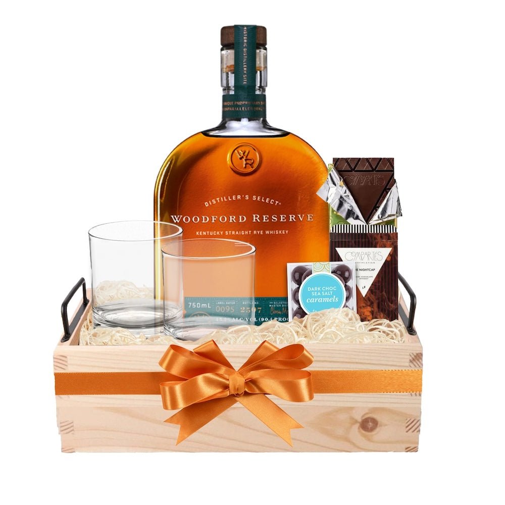 Woodford Reserve Whiskey With Glasses Gift Set - Bottle Engraving