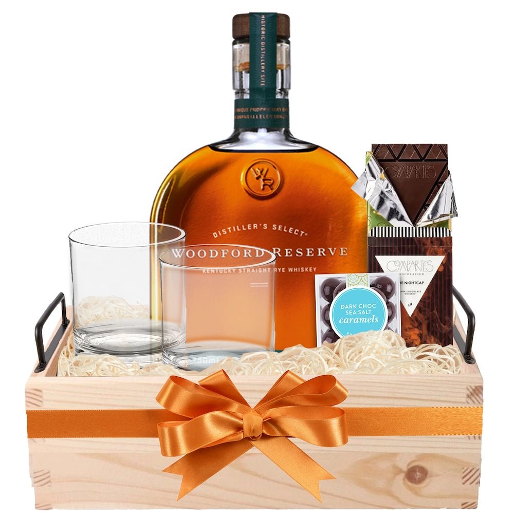 Woodford Reserve Whiskey With Glasses Gift Set - Bottle Engraving