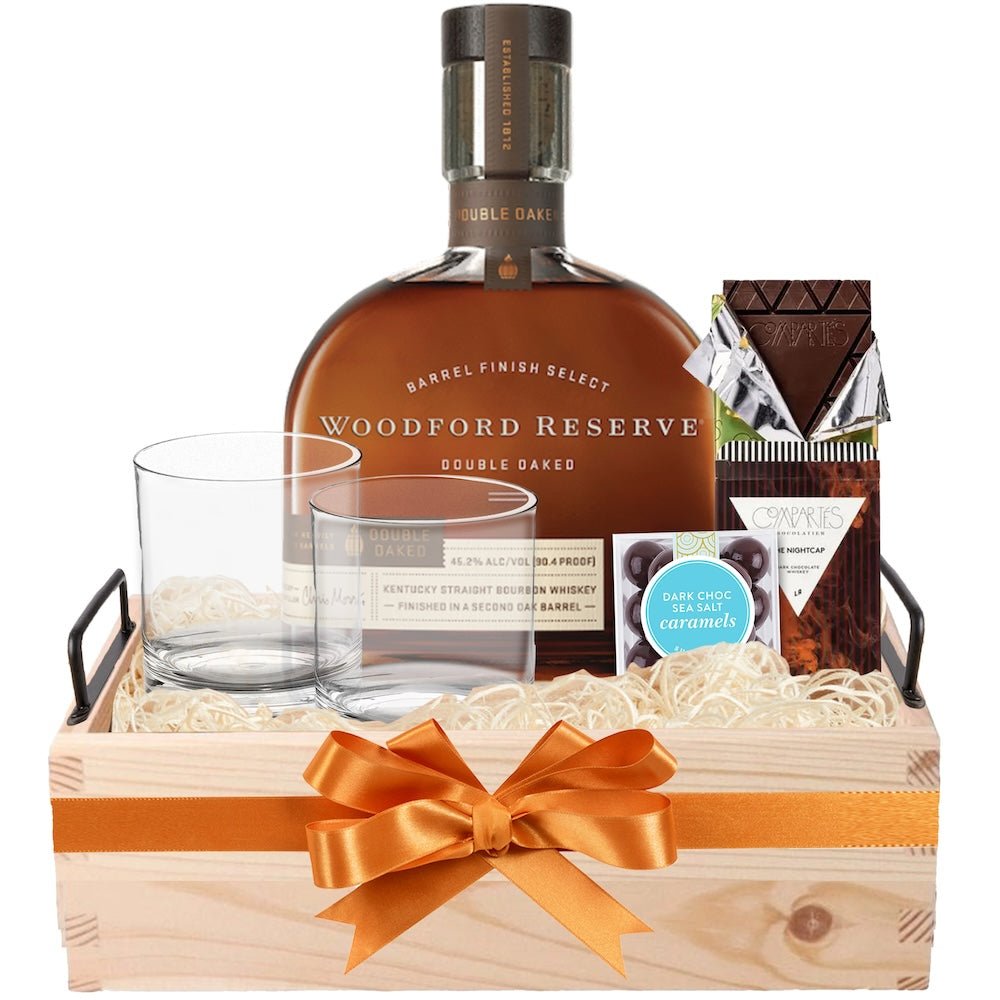 Woodford Reserve Whiskey With Glasses Gift Set - Bottle Engraving