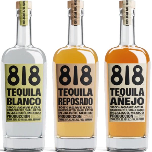 818 Blanco, Reposado, and Añejo Tequila Bundle - Bottle Engraving