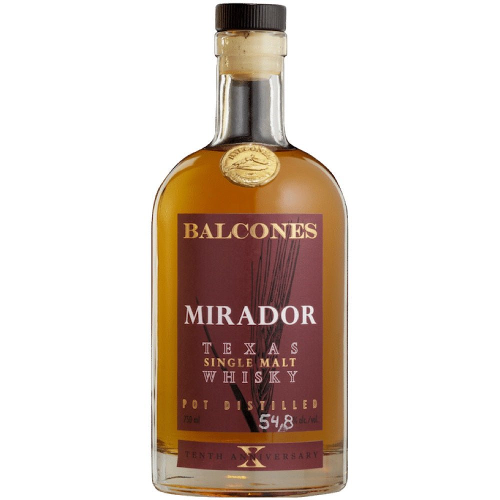 Balcones Mirador Pot Distilled Single Malt Texas Whiskey - Bottle Engraving