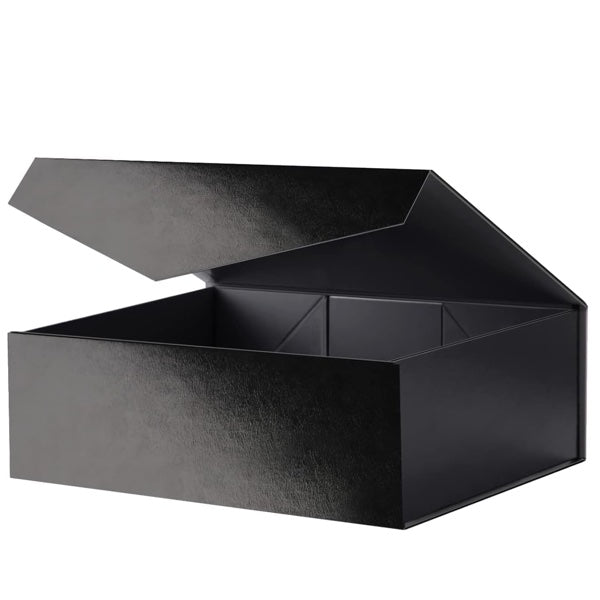 Black Gift Box With Magnetic Closure Lids - Bottle Engraving