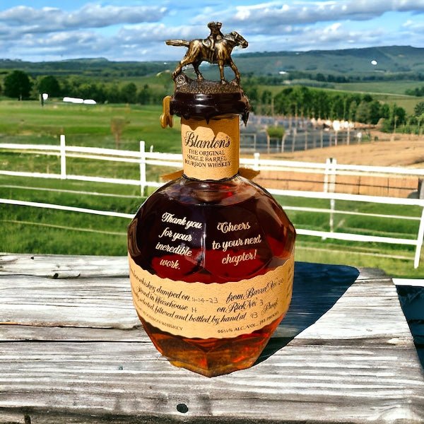 Blanton's Original Single Barrel & Eagle Rare Bourbon Whiskey Bundle - Bottle Engraving