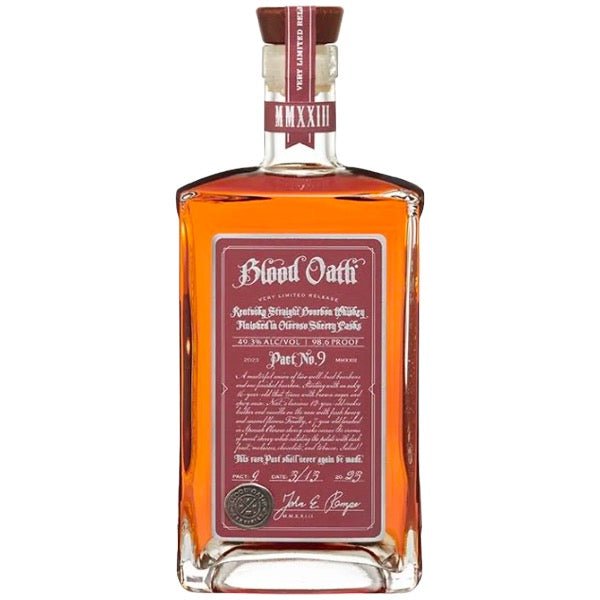 Blood Oath Pact 9 Limited Release Kentucky Bourbon Whiskey - Bottle Engraving