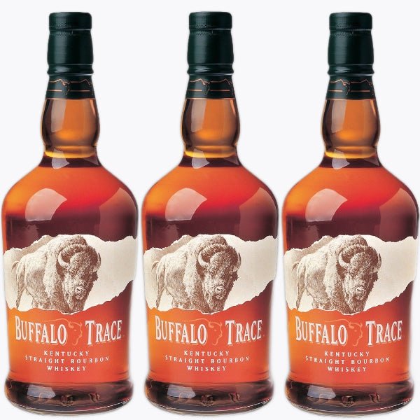 Buffalo Trace Kentucky Straight Bourbon Whiskey 3 Bottles Bundle - Bottle Engraving