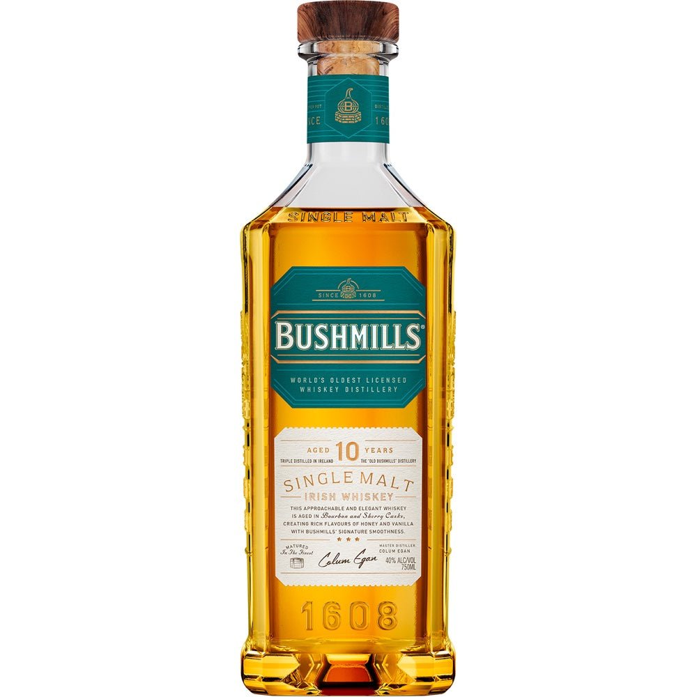 Bushmills 10 Year Old Single Malt Irish Whiskey - Bottle Engraving