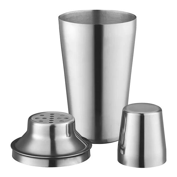 Acopa 12 oz. Stainless Steel 3-Piece Cobbler Cocktail Shaker