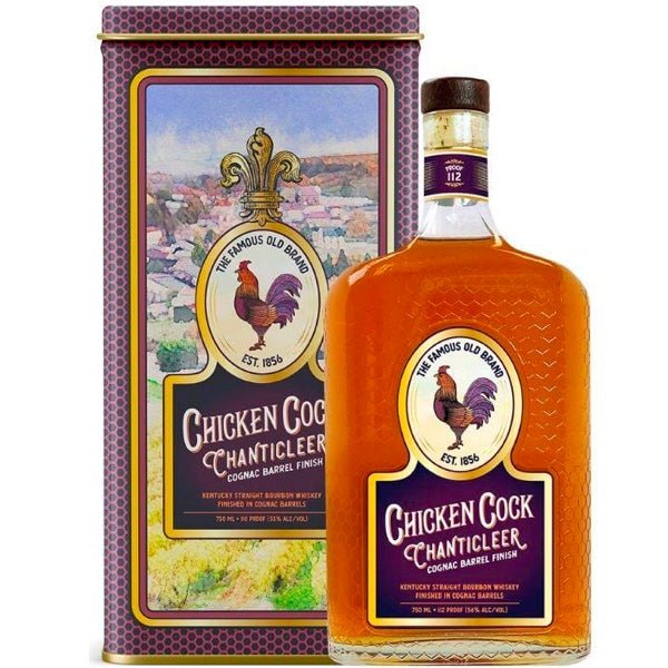 Chicken Cock Chanticleer Cognac Barrel Finish Whiskey - Bottle Engraving