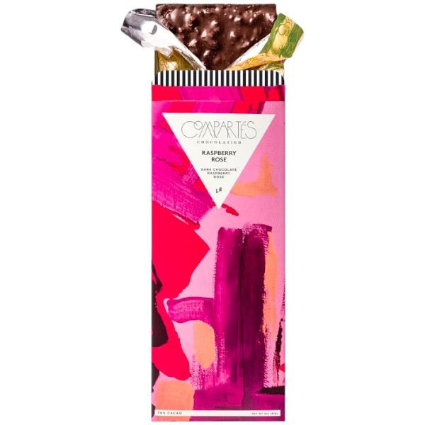 Compartés Raspberry and Rose Dark Chocolate Bar - Bottle Engraving