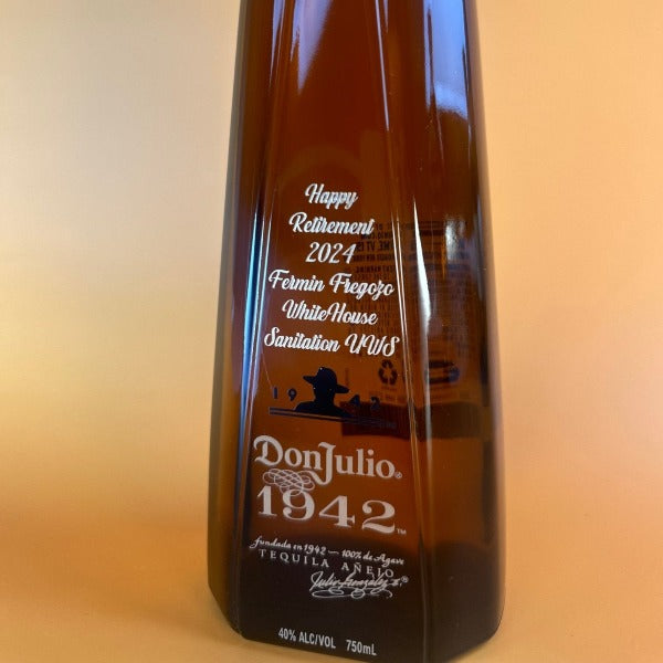 Customized Don Julio 1942 Anejo Tequila  Bottle - Bottle Engraving