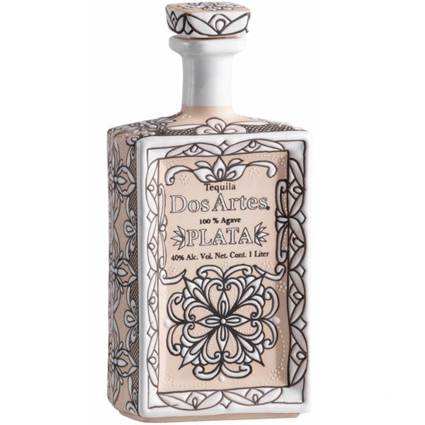 Dos Artes Plata Ceramic Bottle Tequila - Bottle Engraving