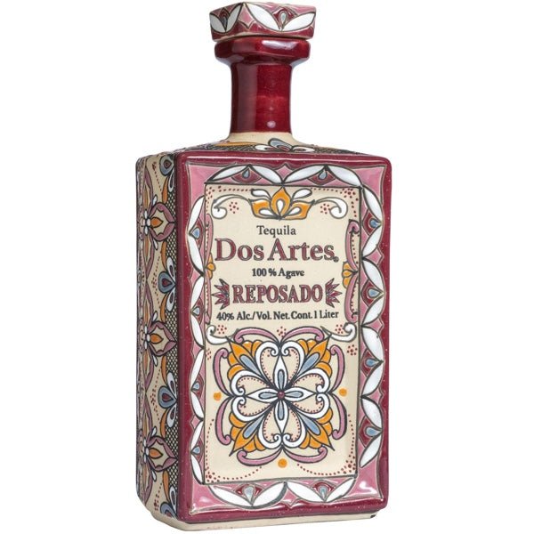 Dos Artes Reposado Aged in Cabernet American Oak Ceramic Bottle Tequila - Bottle Engraving