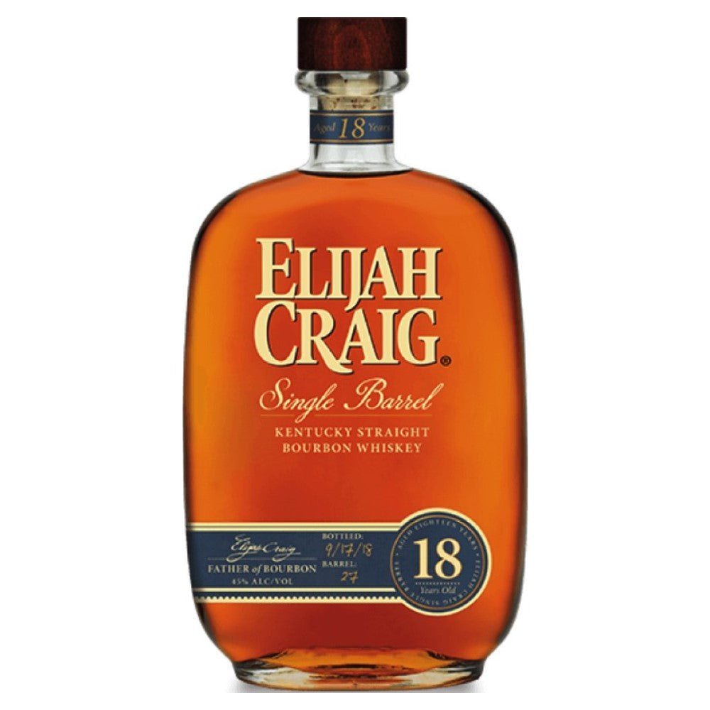 Elijah Craig 18 Year Single Barrel Kentucky Straight Bourbon Whiskey - Bottle Engraving