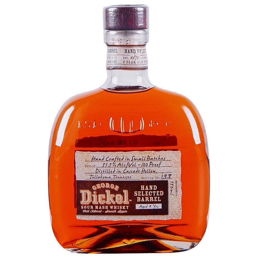 George Dickel Hand Selected Barrel 9 Year Old Tennessee Whiskey - Bottle Engraving