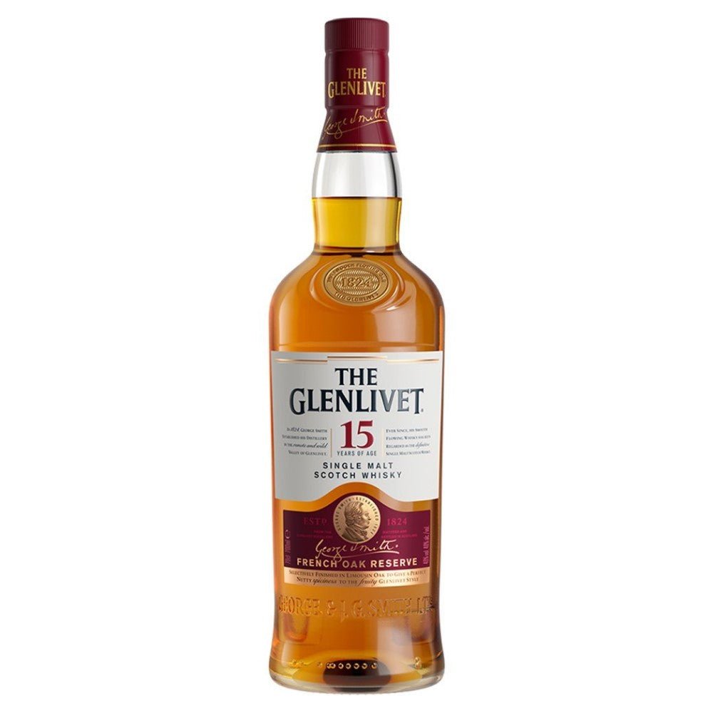 Glenlivet 15 Year Old Single Malt Scotch Whiskey - Bottle Engraving