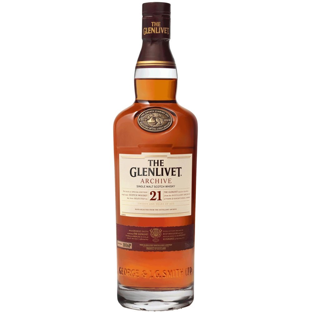 Glenlivet 21 Year Old Single Malt Scotch Whiskey - Bottle Engraving