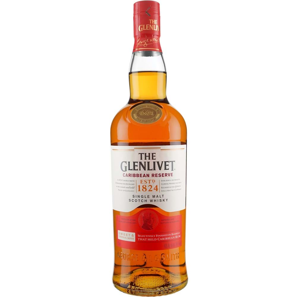 Glenlivet Caribbean Reserve Single Malt Scotch Whisky - Bottle Engraving
