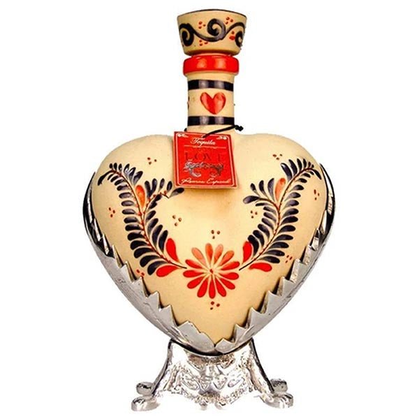 Grand Love Ceramic Heart Reposado Tequila - Bottle Engraving