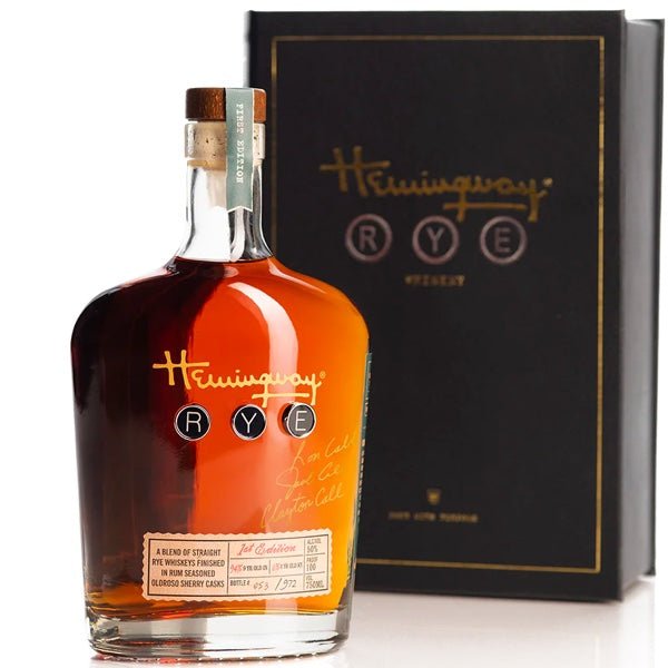 Hemingway Signature Edition Rye Whiskey - Bottle Engraving