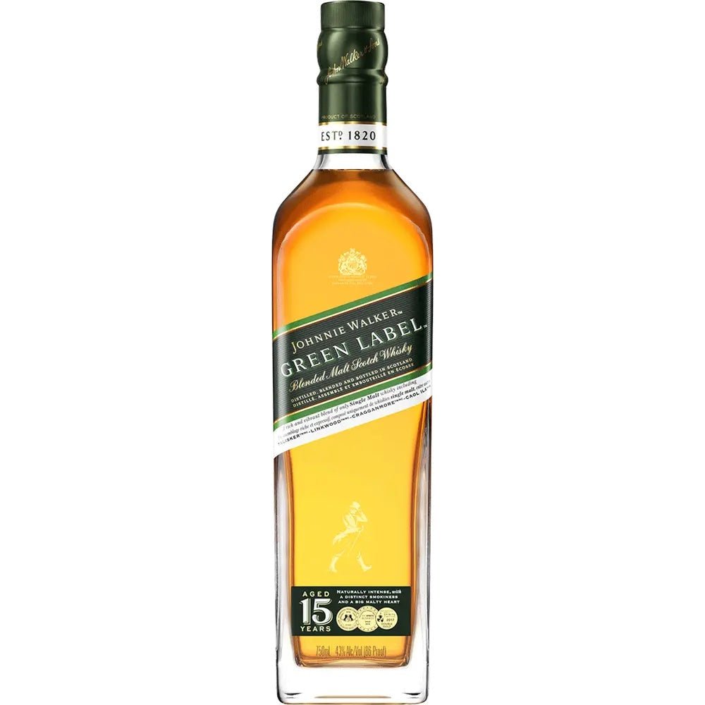 Johnnie Walker Green Label Blended Scotch Whiskey - Bottle Engraving