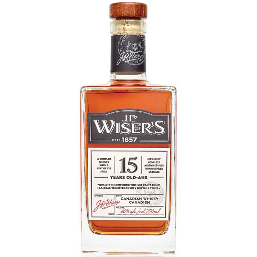 J.P. Wiser's 15 Year Canadian Whisky - Bottle Engraving