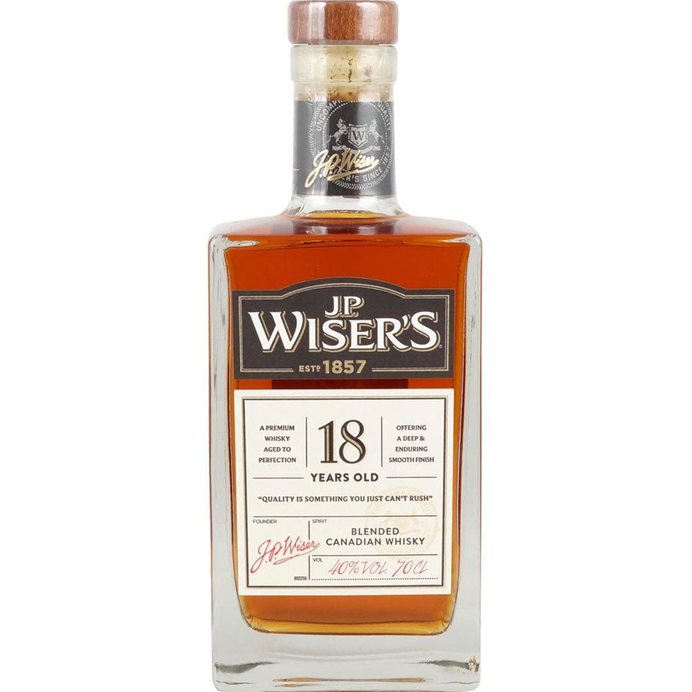 J.P. Wiser's 18 Year Canadian Whisky - Bottle Engraving