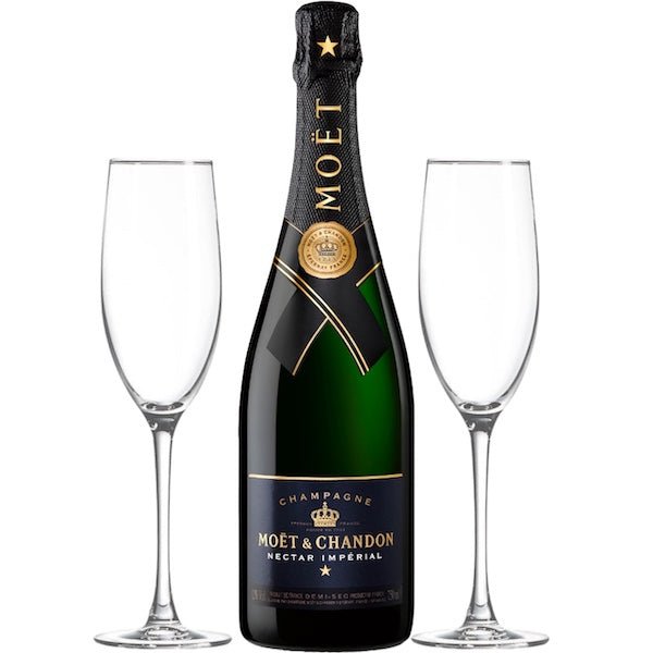 Moët & Chandon Imperial Champagne Gift Set with Personalized Flutes