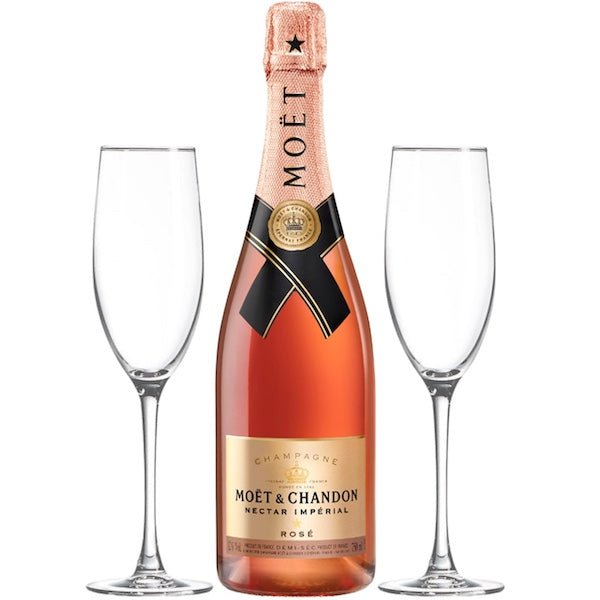 Moët u0026 Chandon Imperial Champagne Gift Set with Personalized Flutes
