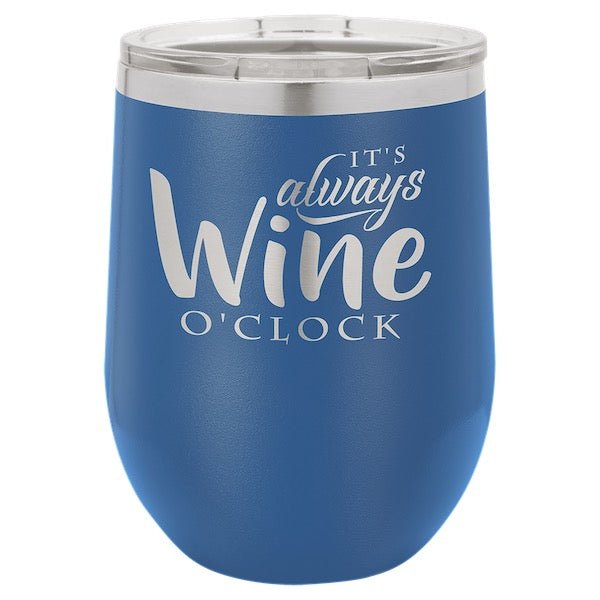 Polar Camel 12 oz. Vacuum Insulated Stemless Wine Tumbler with Lid - Bottle Engraving