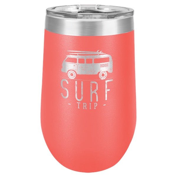 Polar Camel 16 oz. Vacuum Insulated Stemless Wine Tumbler with Lid - Bottle Engraving