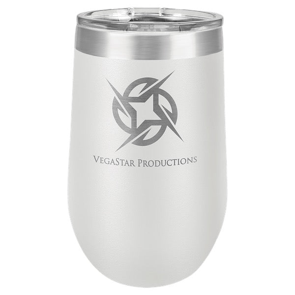 Polar Camel 16 oz. Vacuum Insulated Stemless Wine Tumbler with Lid - Bottle Engraving