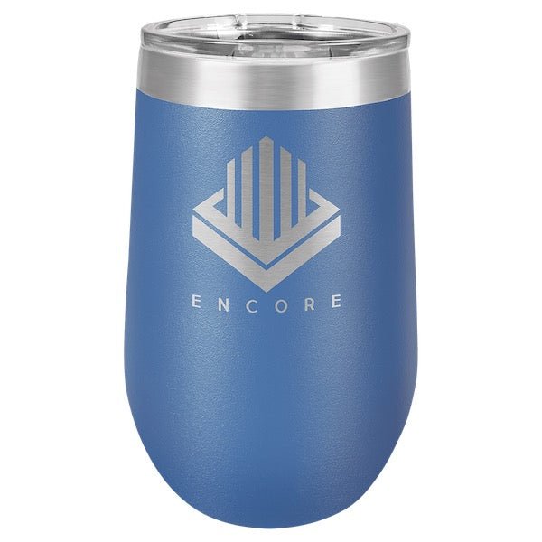 Polar Camel 16 oz. Vacuum Insulated Stemless Wine Tumbler with Lid - Bottle Engraving
