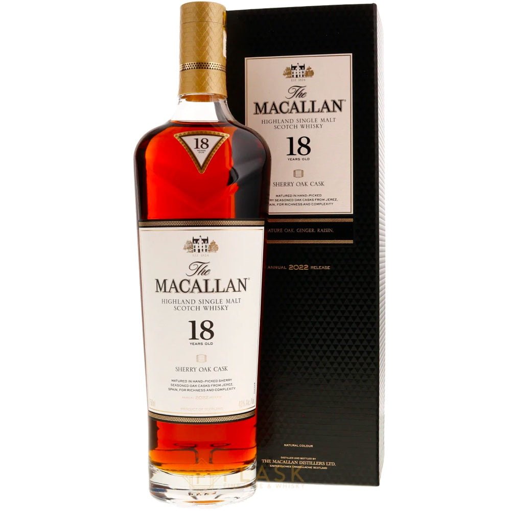 The Macallan Sherry Oak Cask 18 Year Single Malt Scotch Whisky - Bottle Engraving