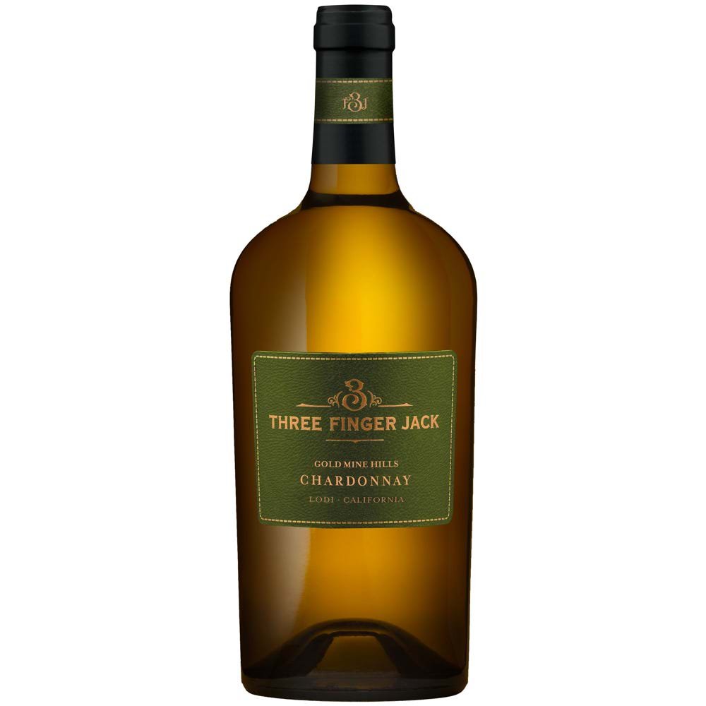 Three Finger Jack Chardonnay Gold Mine Hills Lodi California - Bottle Engraving