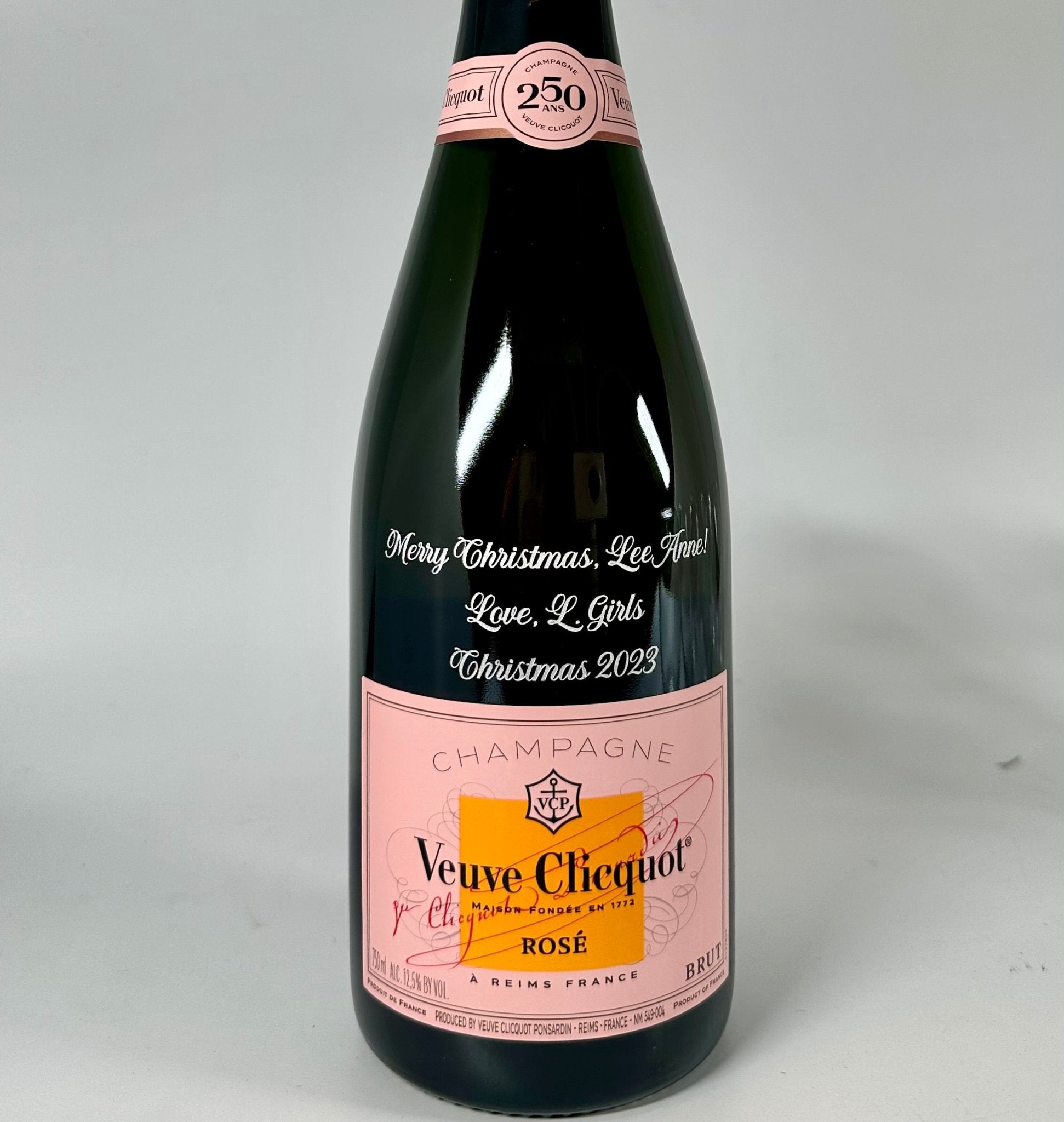 Veuve Clicquot Brut Rose Champagne France - Bottle Engraving