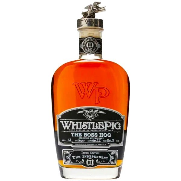 WhistlePig The Boss Hog III The Independent Straight Rye Whiskey - Bottle Engraving