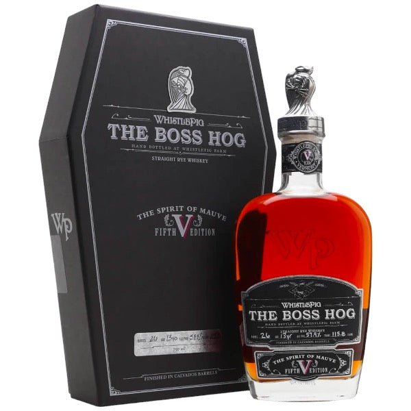 WhistlePig The Boss Hog V The Spirit of Mauve Straight Rye Whiskey - Bottle Engraving