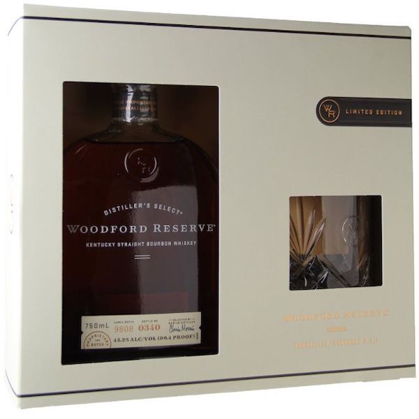 Woodford Reserve Kentucky Straight Bourbon Whiskey Glass Gift Set - Bottle Engraving